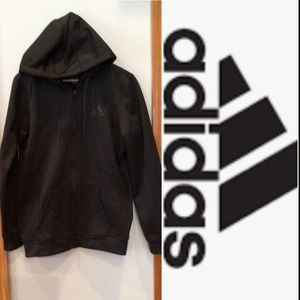 EUC Men's (unisex) Adidas full zip up hoodie in black size S.